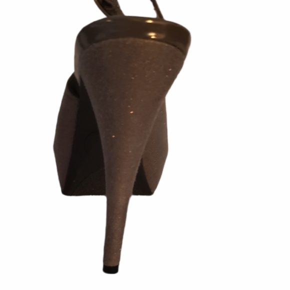 JLo Peep Toe Platform Slingback Sparkling Heels - Picture 6 of 15